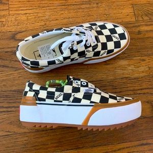 Vans Platform Stacked Checkerboard Sneakers